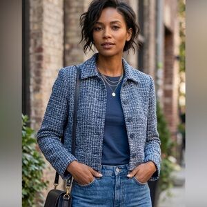 Joe Fresh Blue Tweed Jacket